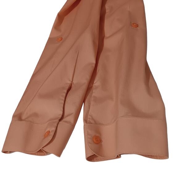 CHICO'S 3 No Iron Shirt Blouse Top Career Casual Professional 16 XL Peach Orange - Picture 4 of 8